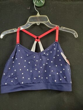 Cacique Navy Star Print Bralette with White Stars